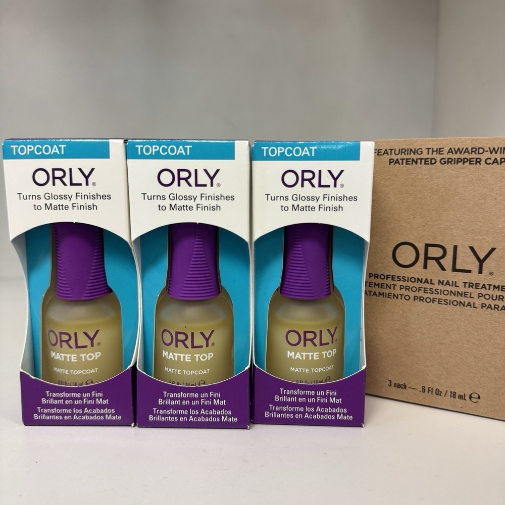 (PACK Of 3) Orly Regular Matte Polish Top Coat 0.6 oz